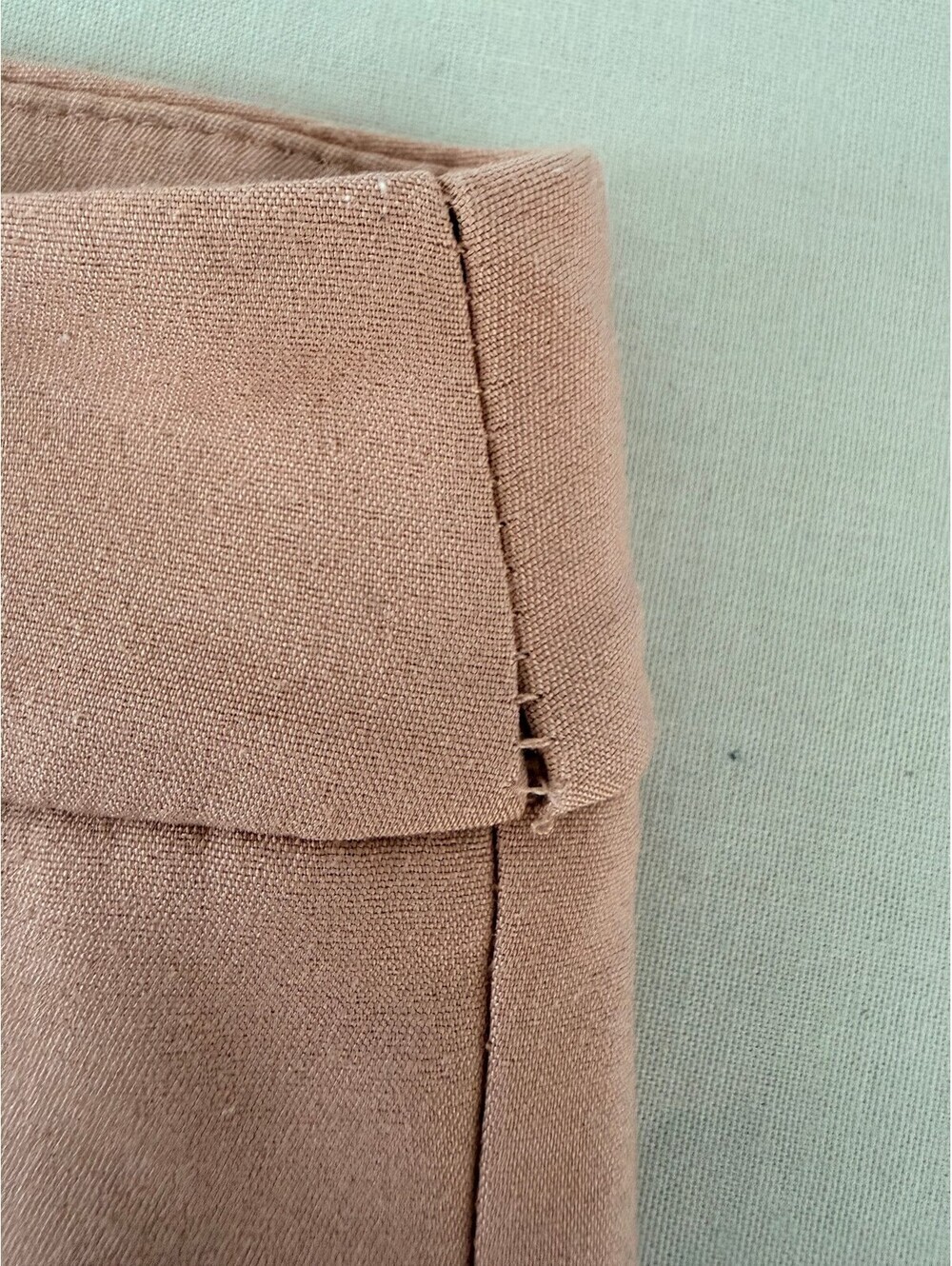 Mango Women’s Size 4 Brown Slim Ankle Pants Zip Pockets Stretch Trousers - Picture 5 of 9